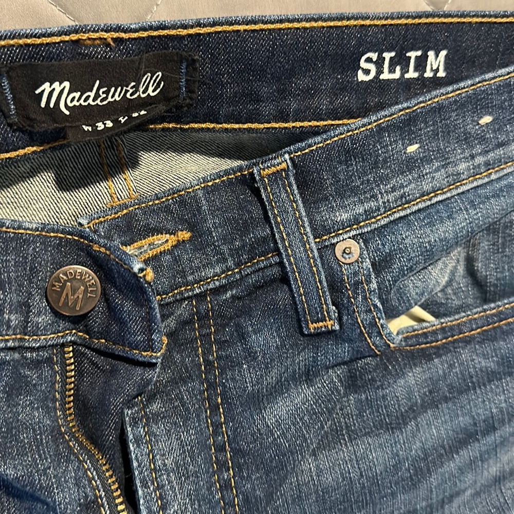 Madewell Slim Fit Flex Stretch Jeans (33 x 32) Tailored Comfort Meets Style!